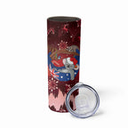 Aussie Festive Koala Christmas Skinny Tumbler Koala-ty Time Flag Hammock Red Style