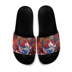 Aussie Festive Koala Christmas Slide Sandals Koala-ty Time Flag Hammock Red Style