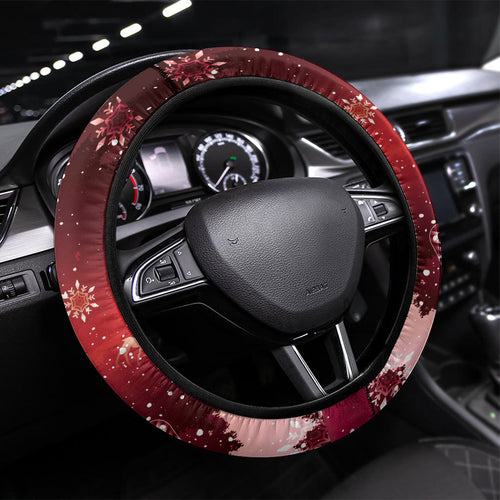 Aussie Festive Koala Christmas Steering Wheel Cover Koala-ty Time Flag Hammock Red Style