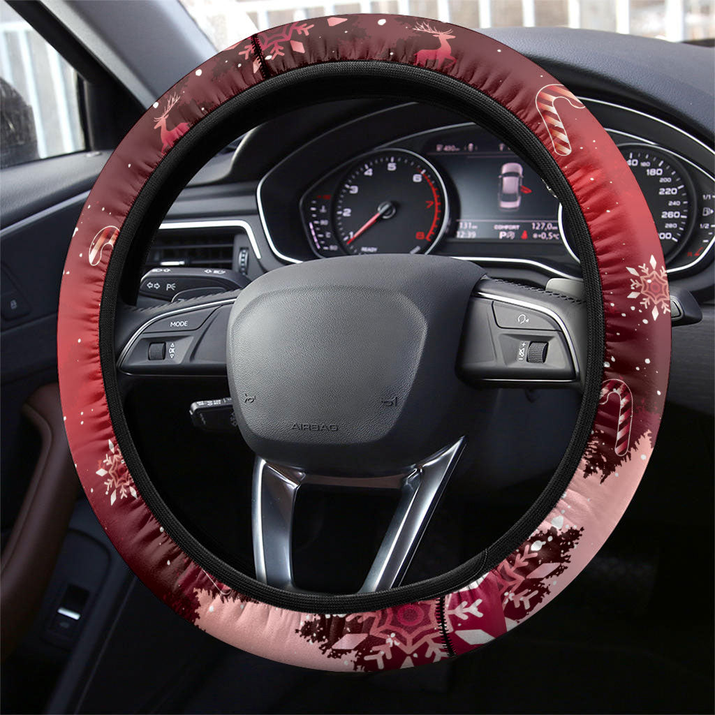 Aussie Festive Koala Christmas Steering Wheel Cover Koala-ty Time Flag Hammock Red Style