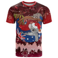 Aussie Festive Koala Christmas T Shirt Koala-ty Time Flag Hammock Red Style
