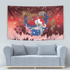 Aussie Festive Koala Christmas Tapestry Koala-ty Time Flag Hammock Red Style