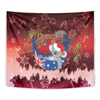 Aussie Festive Koala Christmas Tapestry Koala-ty Time Flag Hammock Red Style