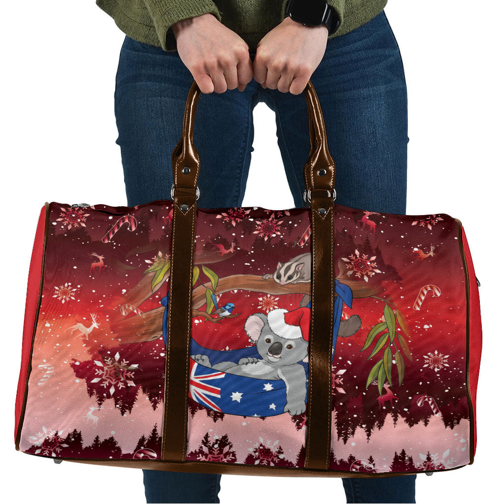 Aussie Festive Koala Christmas Travel Bag Koala-ty Time Flag Hammock Red Style