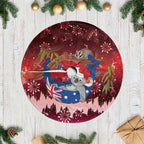 Aussie Festive Koala Christmas Tree Skirt Koala-ty Time Flag Hammock Red Style