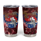 Aussie Festive Koala Christmas Tumbler Cup Koala-ty Time Flag Hammock Red Style