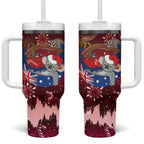 Aussie Festive Koala Christmas Tumbler With Handle Koala-ty Time Flag Hammock Red Style