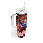 Aussie Festive Koala Christmas Tumbler With Handle Koala-ty Time Flag Hammock Red Style