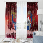 Aussie Festive Koala Christmas Window Curtain Koala-ty Time Flag Hammock Red Style