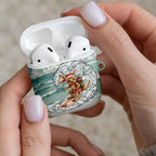 Aussie Festive Wallaby Christmas AirPods Case Surf's up Santa Animal Lover