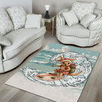 Aussie Festive Wallaby Christmas Area Rug Surf's up Santa Animal Lover