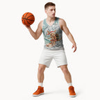 Aussie Festive Wallaby Christmas Basketball Jersey Surf's up Santa Animal Lover