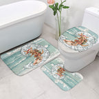 Aussie Festive Wallaby Christmas Bathroom Set Surf's up Santa Animal Lover