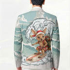 Aussie Festive Wallaby Christmas Blazer Surf's up Santa Animal Lover