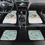 Aussie Festive Wallaby Christmas Car Mats Surf's up Santa Animal Lover