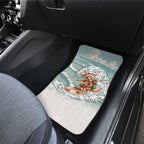 Aussie Festive Wallaby Christmas Car Mats Surf's up Santa Animal Lover