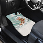 Aussie Festive Wallaby Christmas Car Mats Surf's up Santa Animal Lover
