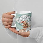 Aussie Festive Wallaby Christmas Ceramic Mug Surf's up Santa Animal Lover