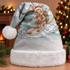 Aussie Festive Wallaby Christmas Santa Hat Surf's up Santa Animal Lover