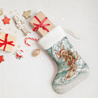 Aussie Festive Wallaby Christmas Stocking Surf's up Santa Animal Lover