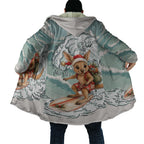 Aussie Festive Wallaby Christmas Cloak Surf's up Santa Animal Lover