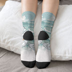 Aussie Festive Wallaby Christmas Crew Socks Surf's up Santa Animal Lover