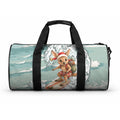 Aussie Festive Wallaby Christmas Duffle Bag Surf's up Santa Animal Lover