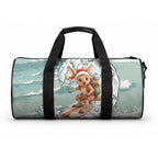 Aussie Festive Wallaby Christmas Duffle Bag Surf's up Santa Animal Lover