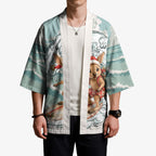 Aussie Festive Wallaby Christmas Kimono Surf's up Santa Animal Lover
