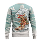 Aussie Festive Wallaby Christmas Ugly Christmas Sweater Surf's up Santa Animal Lover