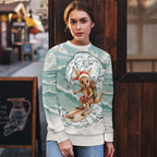 Aussie Festive Wallaby Christmas Ugly Christmas Sweater Surf's up Santa Animal Lover