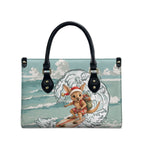 Aussie Festive Wallaby Christmas Leather Bag Surf's up Santa Animal Lover