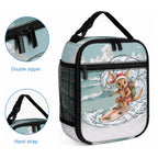 Aussie Festive Wallaby Christmas Lunch Bag Surf's up Santa Animal Lover