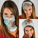 Aussie Festive Wallaby Christmas Neck Gaiter Surf's up Santa Animal Lover