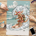 Aussie Festive Wallaby Christmas Puzzle Surf's up Santa Animal Lover