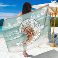 Aussie Festive Wallaby Christmas Sarong Surf's up Santa Animal Lover