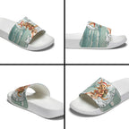 Aussie Festive Wallaby Christmas Slide Sandals Surf's up Santa Animal Lover
