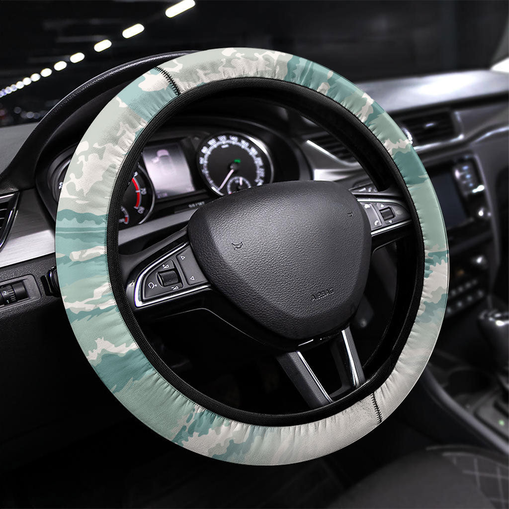 Aussie Festive Wallaby Christmas Steering Wheel Cover Surf's up Santa Animal Lover