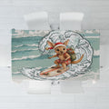 Aussie Festive Wallaby Christmas Tablecloth Surf's up Santa Animal Lover