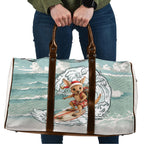 Aussie Festive Wallaby Christmas Travel Bag Surf's up Santa Animal Lover