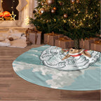 Aussie Festive Wallaby Christmas Tree Skirt Surf's up Santa Animal Lover