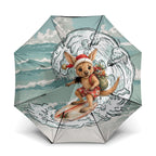 Aussie Festive Wallaby Christmas Umbrella Surf's up Santa Animal Lover