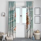 Aussie Festive Wallaby Christmas Window Curtain Surf's up Santa Animal Lover