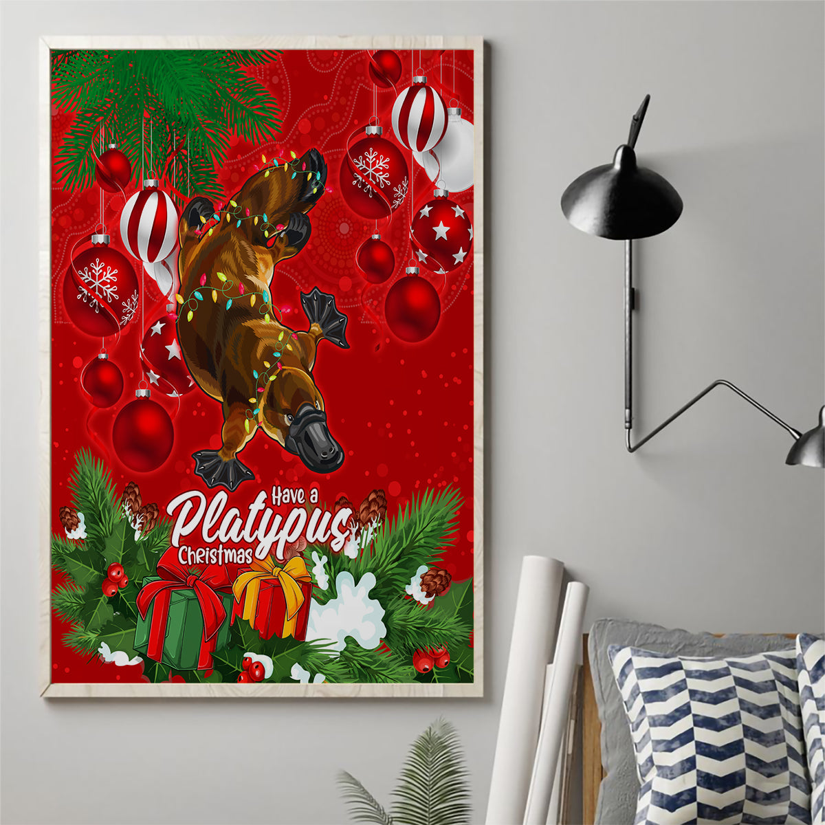 platypus-lover-canvas-wall-art-australia-merry-christmas-aboriginal