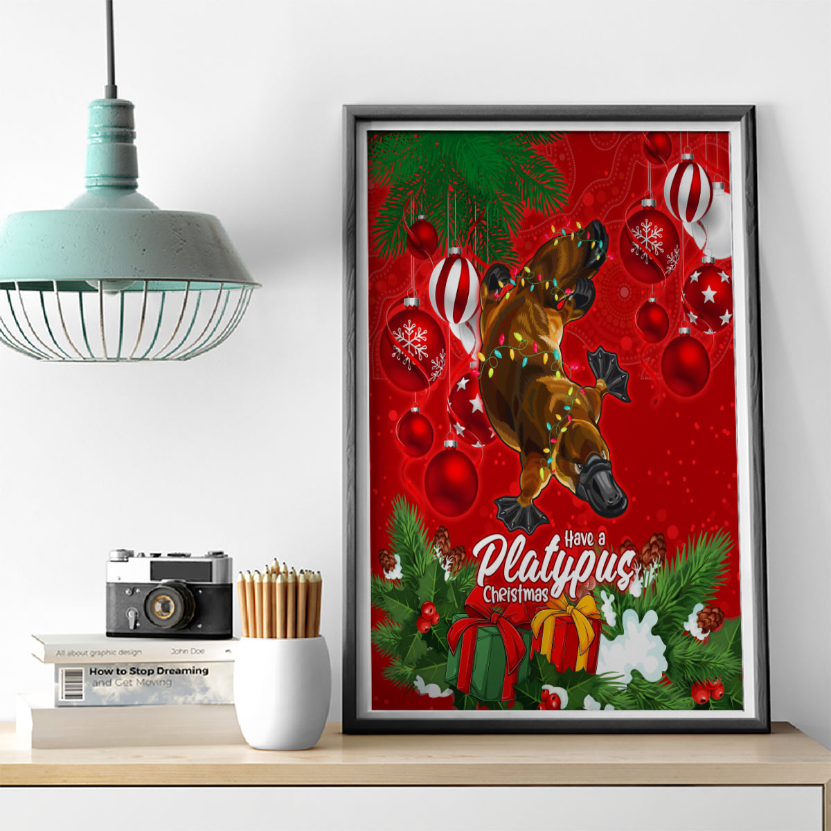 platypus-lover-canvas-wall-art-australia-merry-christmas-aboriginal