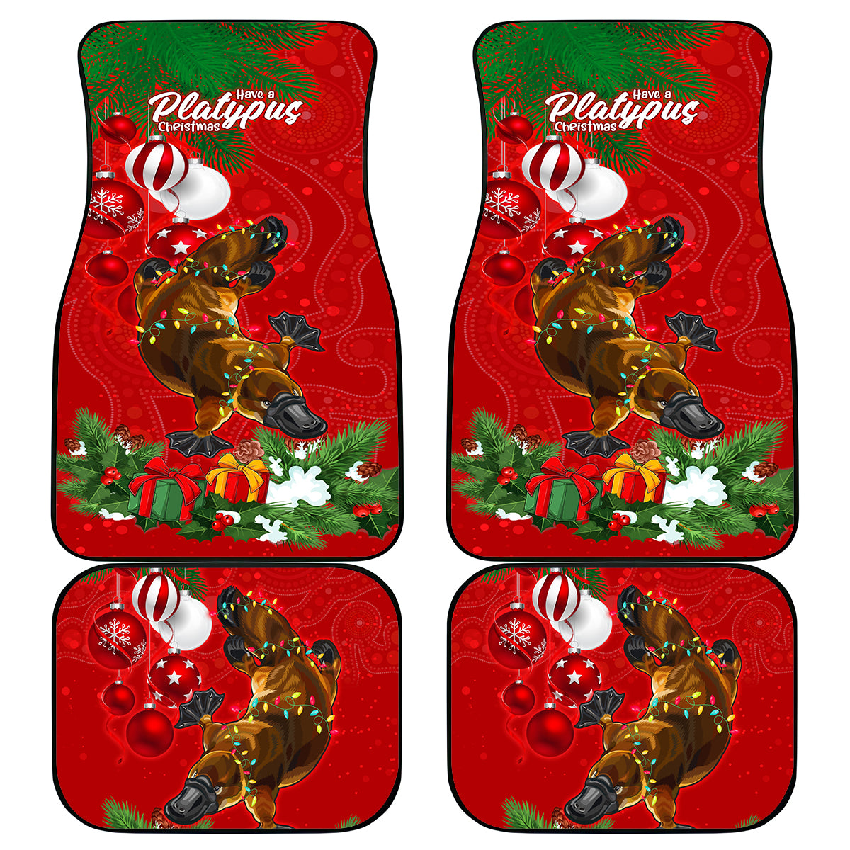 platypus-lover-car-mats-australia-merry-christmas-aboriginal