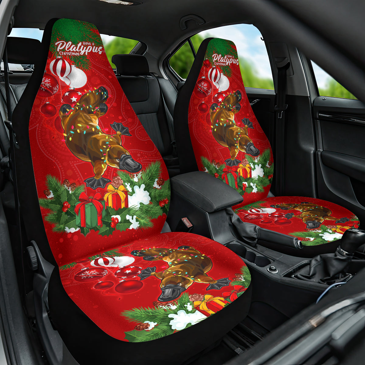 platypus-lover-car-seat-cover-australia-merry-christmas-aboriginal