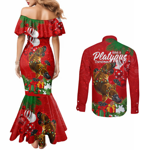 platypus-lover-couples-matching-mermaid-dress-and-long-sleeve-button-shirt-australia-merry-christmas-aboriginal