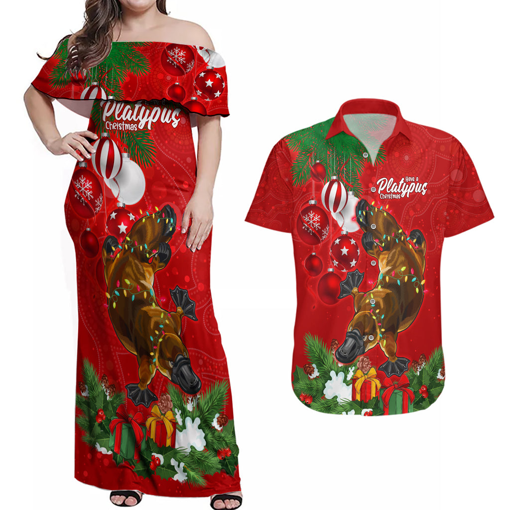 platypus-lover-couples-matching-off-shoulder-maxi-dress-and-hawaiian-shirt-australia-merry-christmas-aboriginal