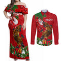 platypus-lover-couples-matching-off-shoulder-maxi-dress-and-long-sleeve-button-shirt-australia-merry-christmas-aboriginal